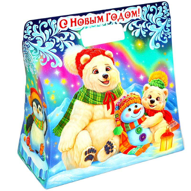 Детский подарок на Новый Год в картонной упаковке весом 10000 грамм